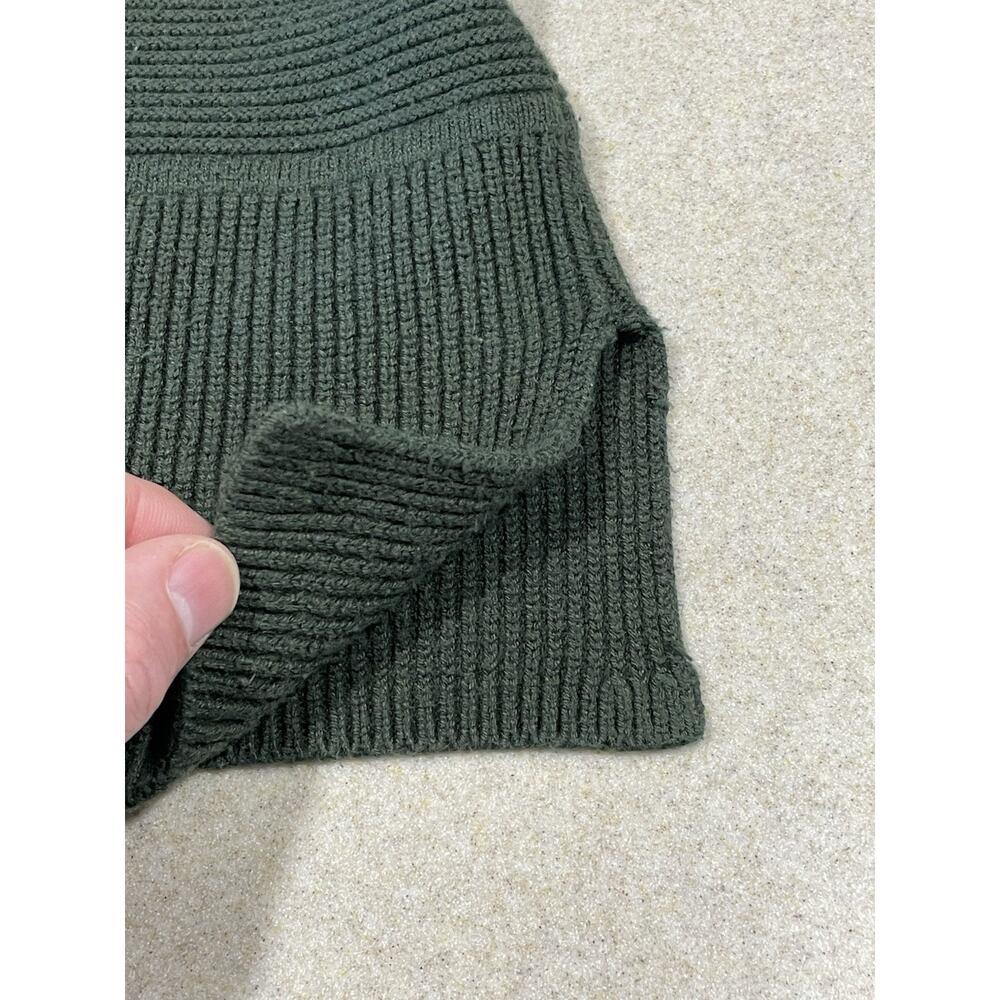 J Jill Sweater/Jacket Women’s Size Small Dark Green Ribbed Hooded Full Zip Up - Picture 8 of 14